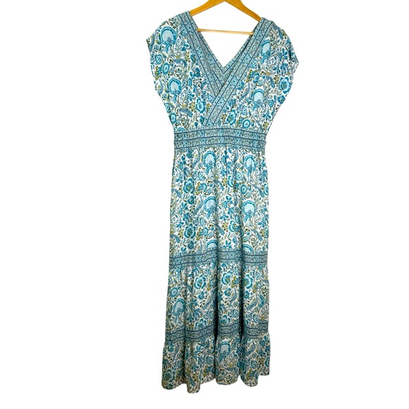 NEW Rachel Zoe Linen Blend Summer Maxi Dress Size Medium - Picture 4 of 7